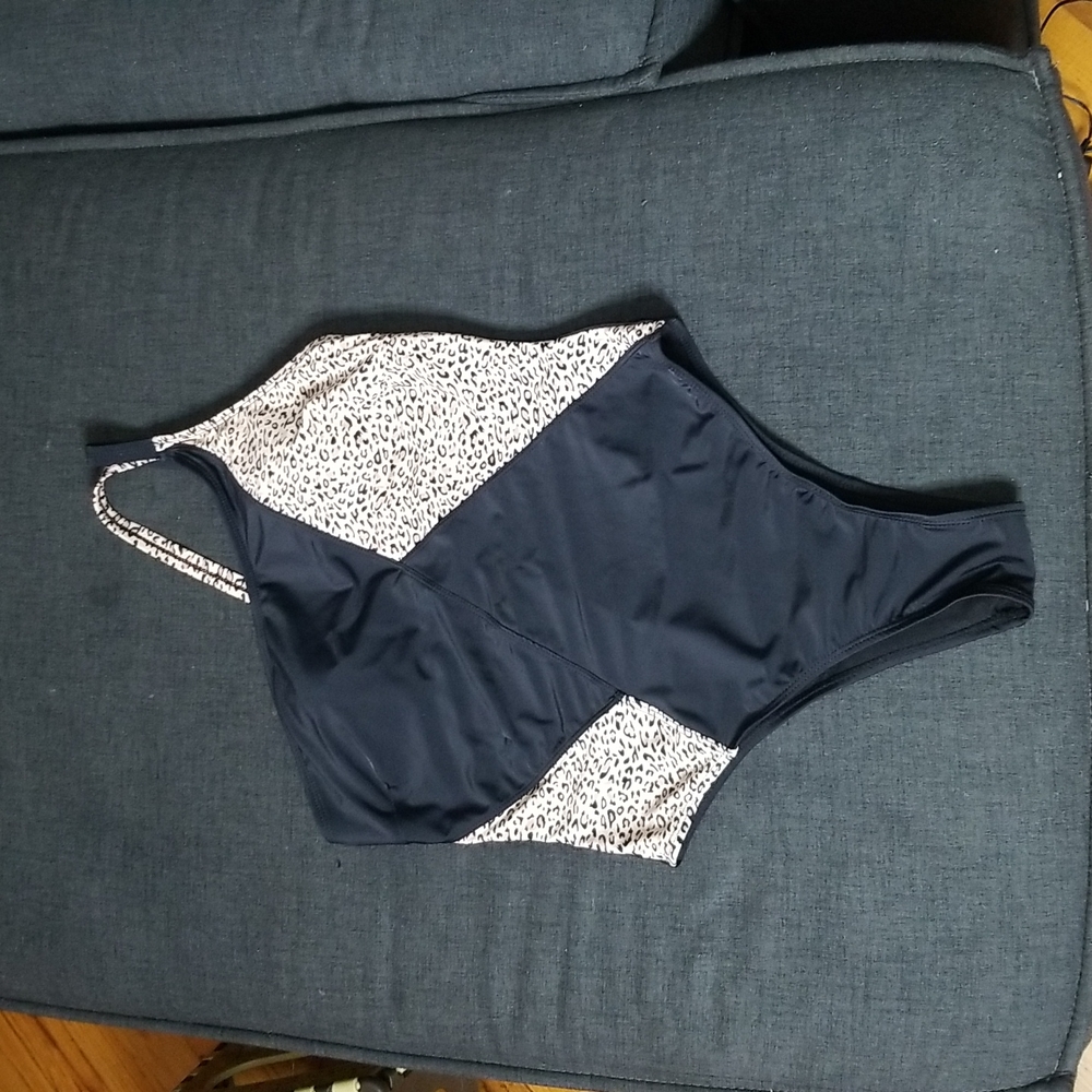 2/$25 or 3/$30 Leopard Print High Waisted One Shoulder Strappy One Piece SzXL
